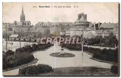 Ansichtskarte AK Saint Malo Vue Prise du Casino Train