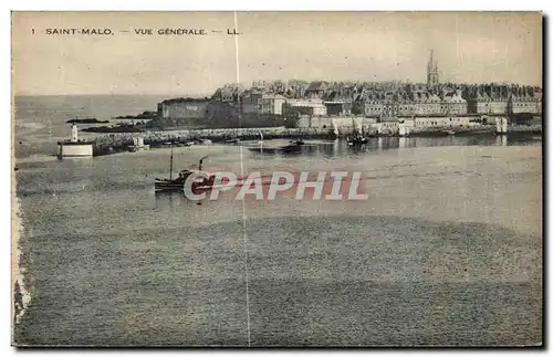 Cartes postales Saint Malo Vue Generale Bateau