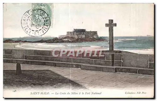 Cartes postales Saint Malo La Croix du Sillon   le Fort National