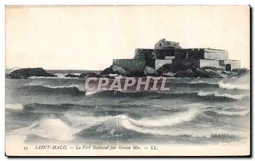 Cartes postales Saint Malo Le Fort National par Grosse Mer