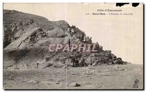 Cartes postales Cote d Emeraude Saint Malo L Escalier du Grand Be