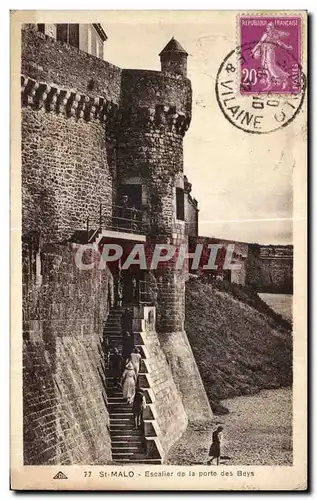 Ansichtskarte AK St Malo Escalier de la porte des Beys