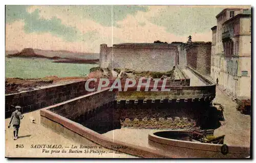 Ansichtskarte AK Saint Malo Les Remparts et le Hayande Vue prise du Bastion St Philippe