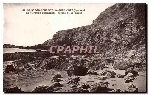 Cartes postales Sainte Marguerite de Pornichet La Pointe de Chemoulin Au bas de la Falaise