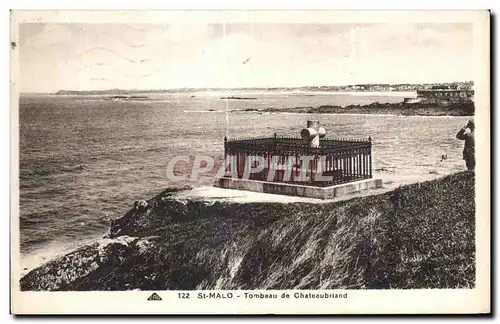 Cartes postales St Malo Tombeau de Chateaubriand