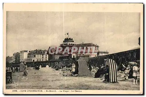 Cartes postales Cote D Emeraude St Malo La Plage Le Casino