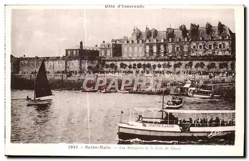 Cartes postales Cote d Emeraude Saint Malo Les Remparts et la Cale de Dinan