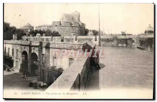 Ansichtskarte AK Saint Malo Vue prise sur les Remparts