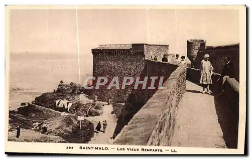 Ansichtskarte AK Saint Malo Les Vieux Remparts