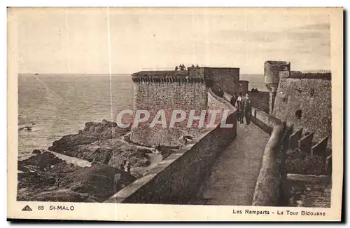 Ansichtskarte AK St Malo Les Remparts La Tour Bidouane