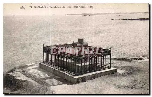 Cartes postales St Malo Tombeau de Chateaubriand