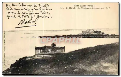 Cartes postales Cote d Emeraude St Malo La Tombeau de Chateaubriand