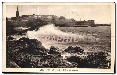 Ansichtskarte AK St Malo Effets de Vagues