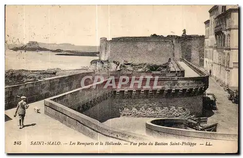 Ansichtskarte AK Saint Malo Les Remparts et la Hollande Vue prise du Bastion Saint Philippe