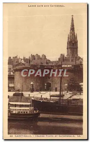 Ansichtskarte AK Large Gate And Cahtedral Saint Malo Grande Porte Et Cathedrale
