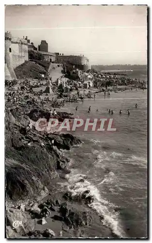 Ansichtskarte AK Saint Malo La Plage de Bonsecours