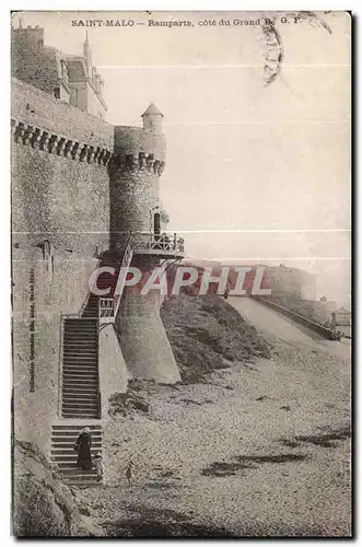 Cartes postales Saint Malo Remparts cote du Grand Be