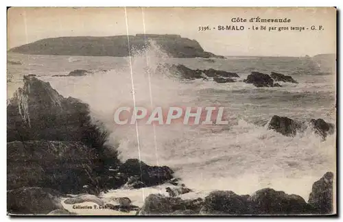 Cartes postales Cote d Emeraude St Malo Le Be par gros temps