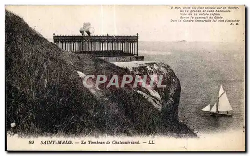 Cartes postales Saint Malo Le Tombean de Chateaubriand