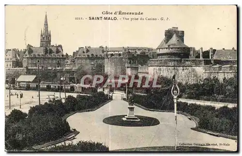 Cartes postales Saint Malo Cote d Emeraude Emerald Vue prise du Casino Train