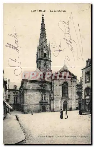 Cartes postales Saint Malo La Cathedrale