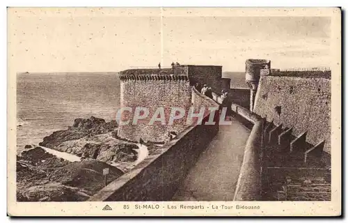 Ansichtskarte AK Saint Malo Les Remparts La Tour Bidouane