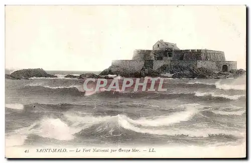 Cartes postales Saint Malo Le Fort National par Grosse Mer