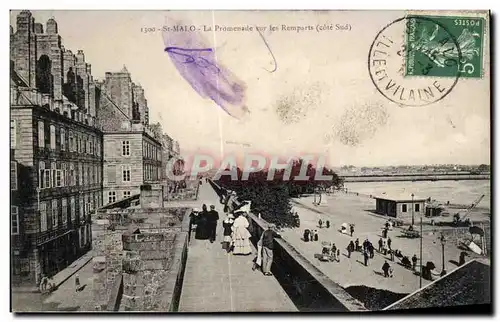 Cartes postales St Malo La Promenade sur les Remparts