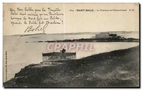 Cartes postales Saint Malo Le Tombeau de Chateaubriand