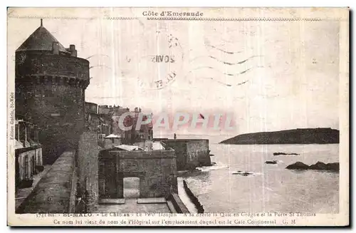 Cartes postales Saint Malo Le Chateau Le Petit Donjon A Sa Dfoite la Qaic en