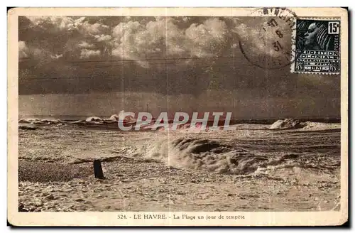 Ansichtskarte AK Le Havre La Plage un jour de tempete