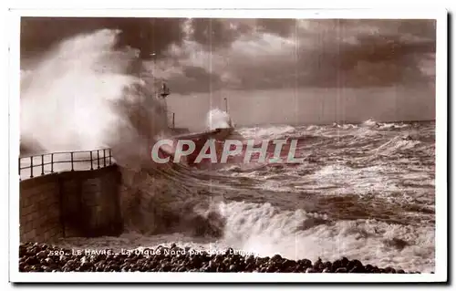 Ansichtskarte AK Le Havre Effet Digue Nord par gros temps