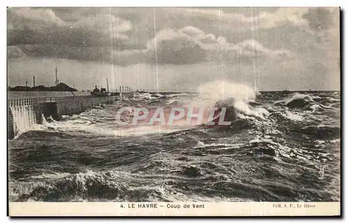 Cartes postales Le Havre Coup de Vent