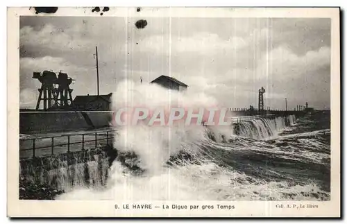 Ansichtskarte AK La Havre La Digue par gros Temps