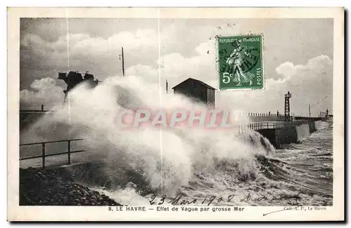 Ansichtskarte AK LE Havre Effet de Vague per grosse Mer