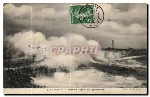 Cartes postales Le Havre Effet de Vague per grosse Mer