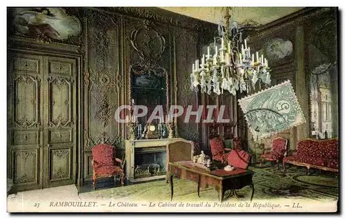 Cartes postales Rambouillet Le Chateau Le Cabinet de travail du President de la Republique