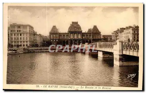 Ansichtskarte AK Le Havre (Siene Inf) Le Bassin et la Bourse