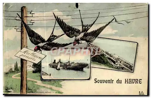 Cartes postales Souvenir du Havre Hirondelle Bateau