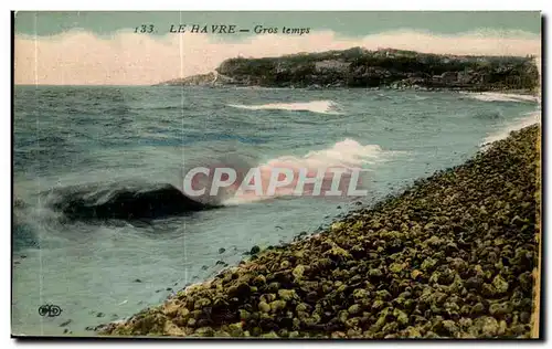 Cartes postales Le Havre Gros temps