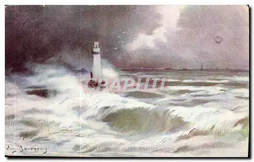 Cartes postales Le Havre Jetee Par Un Gros Temps