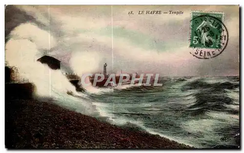 Cartes postales Le Havre Tempete