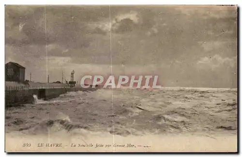 Cartes postales Le Havre La Nouvelle Jetee par Grosse Mer