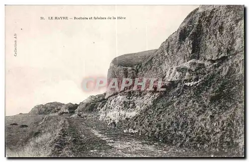 Cartes postales Le havre Rochers et falaises de la Heve