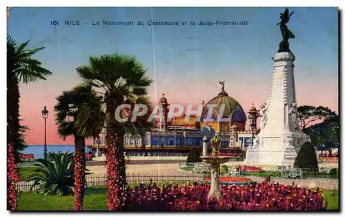 Ansichtskarte AK Nice Le Monument du Centenaire et la Jetee Promenade