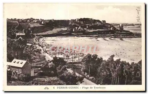 Cartes postales Perros Guirec lage de Trestraou