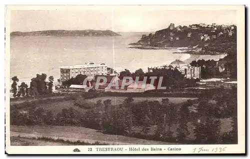 Cartes postales Trestraou Hotel des Bains Casino