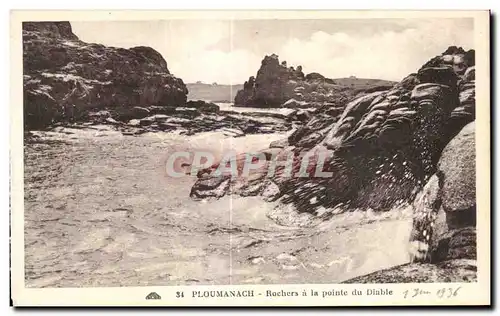 Ansichtskarte AK Ploumanach Rochers a la pointe Du Diable