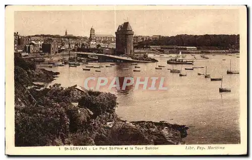 Cartes postales St Servan Le Port Sr Pere et la Tour Solldor