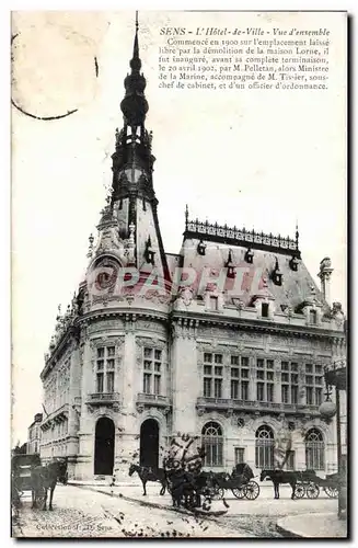 Ansichtskarte AK Sens L Hotel de Ville Vue d ensemble Commence en sur